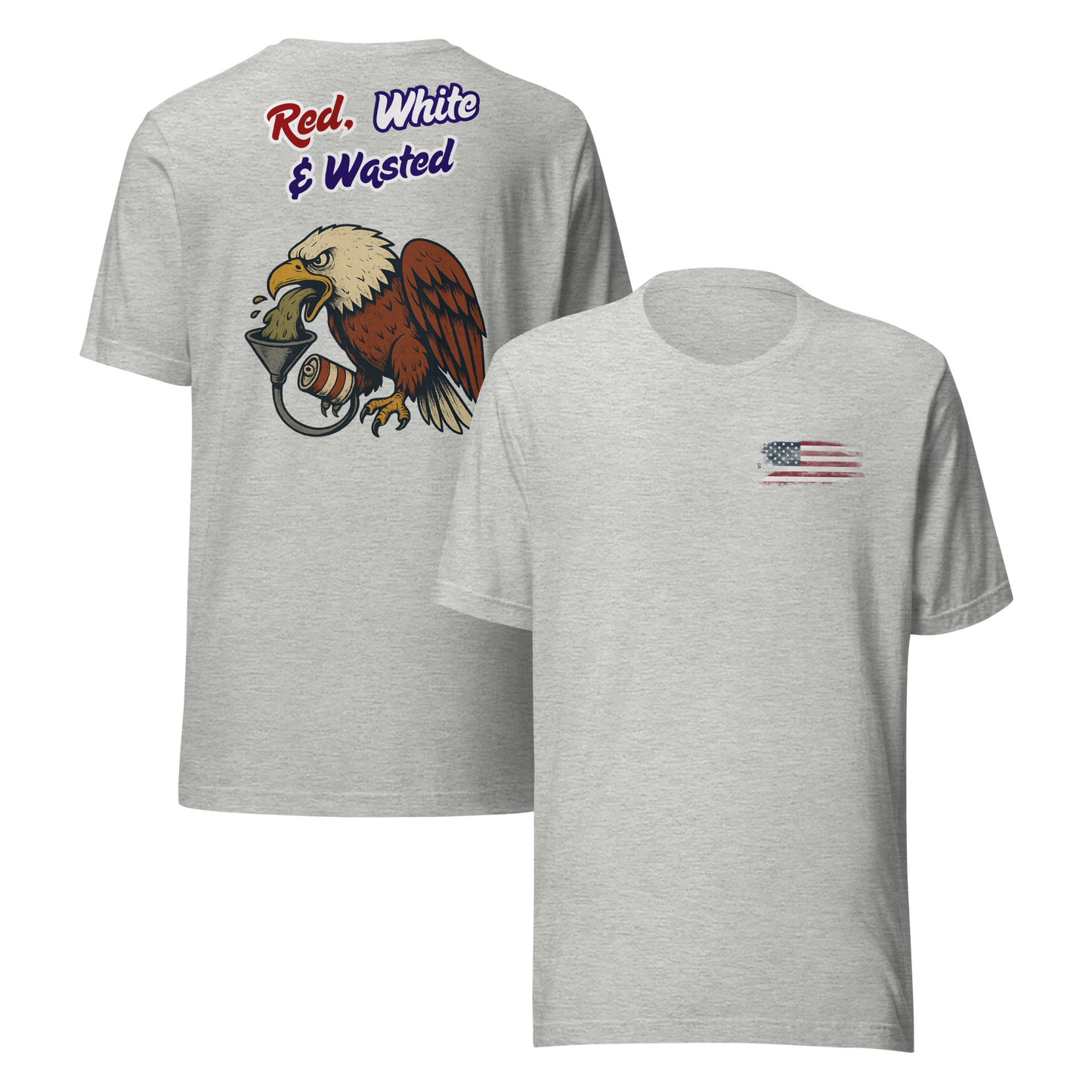 RED, WHITE, & WASTED: BELLA +CANVAS T-SHIRT