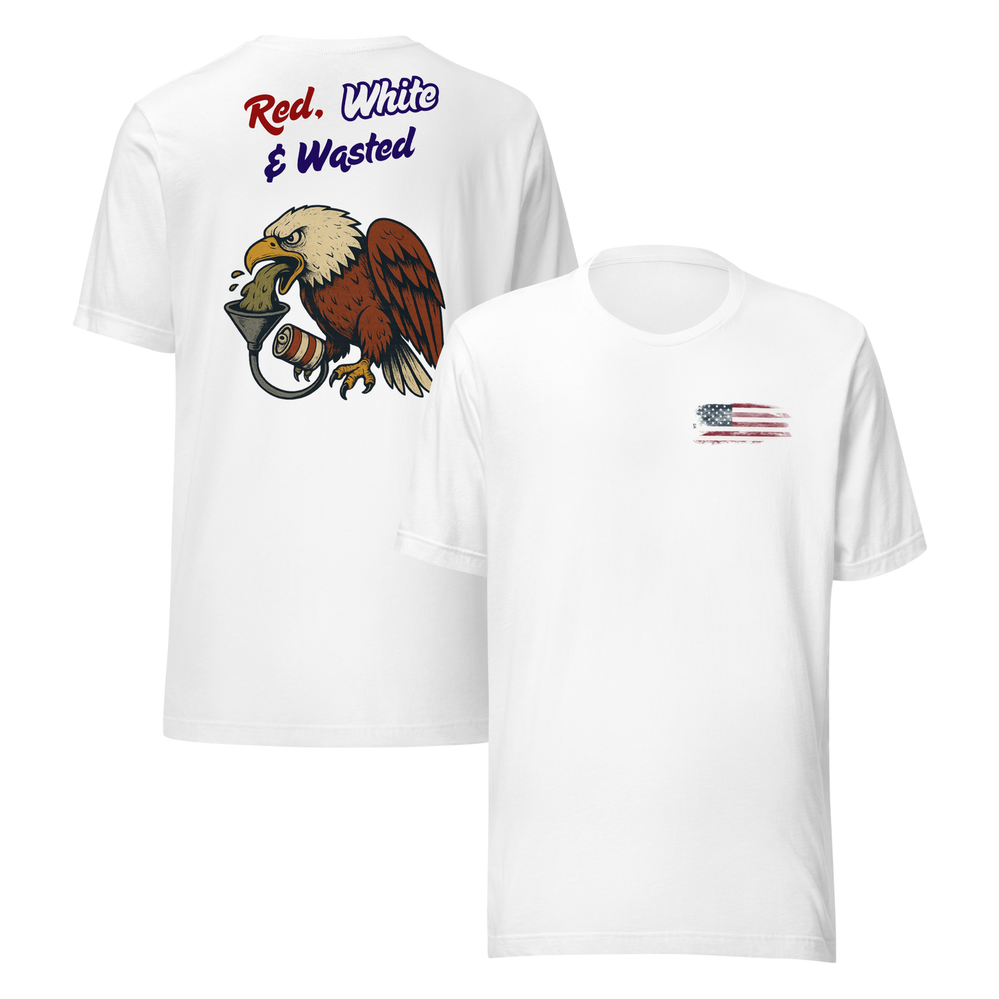 RED, WHITE, & WASTED: BELLA +CANVAS T-SHIRT
