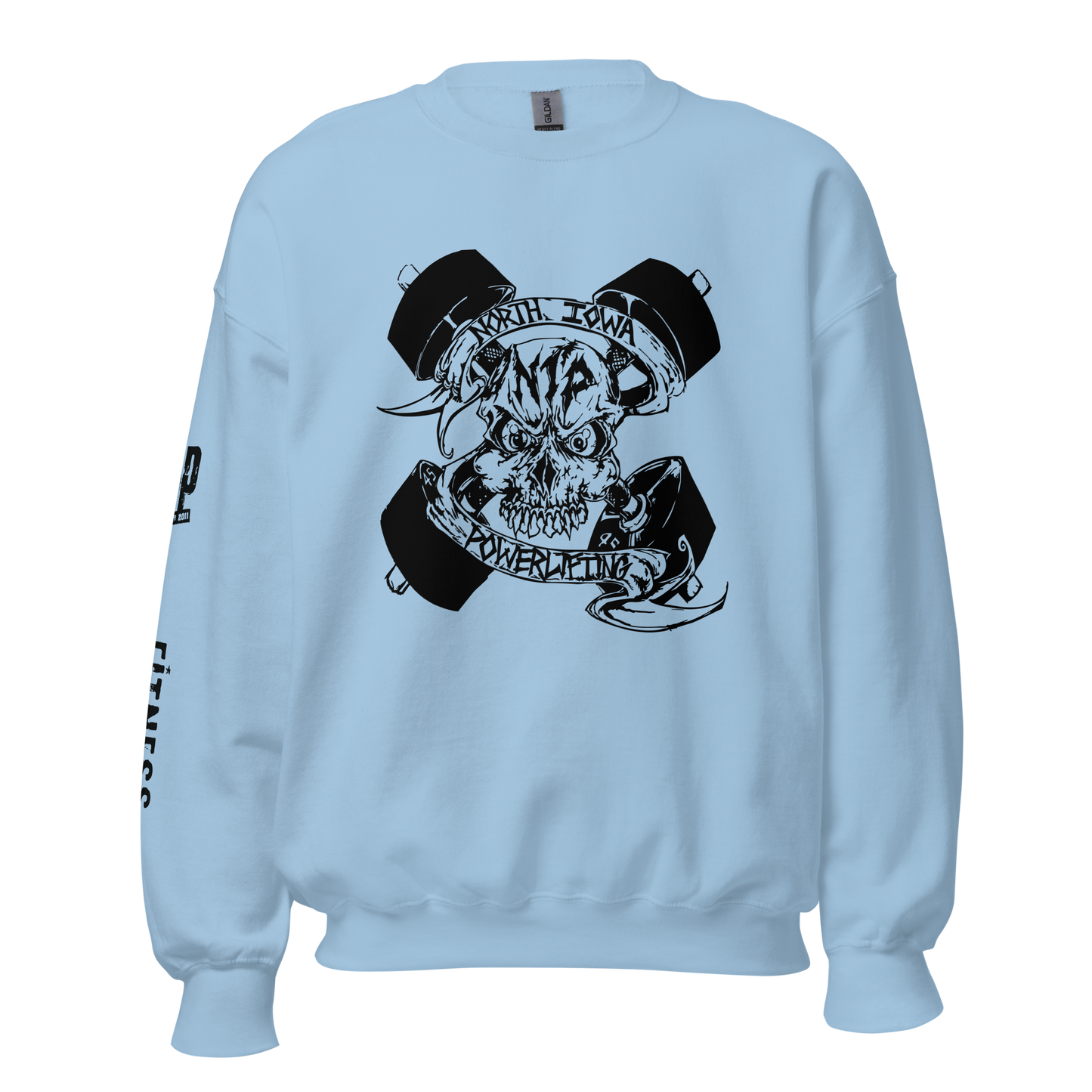 Gildan SF000 - Softstyle Crewneck Sweatshirt-NIP Skull logo
