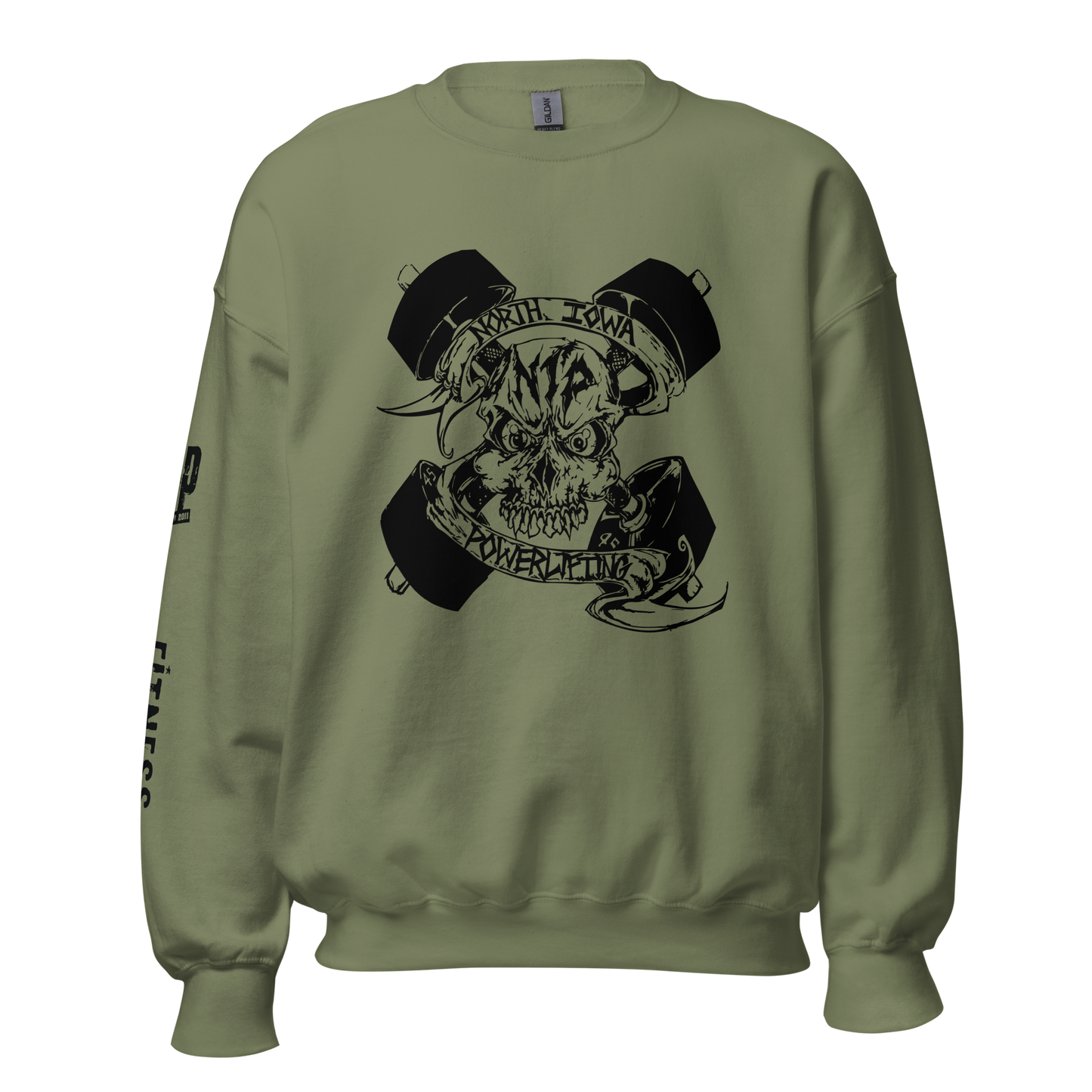 Gildan SF000 - Softstyle Crewneck Sweatshirt-NIP Skull logo