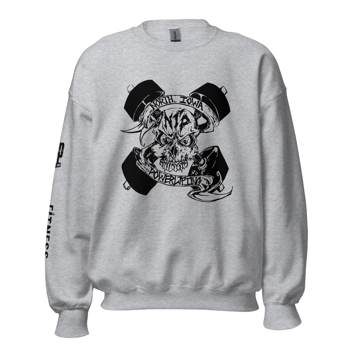Gildan SF000 - Softstyle Crewneck Sweatshirt-NIP Skull logo