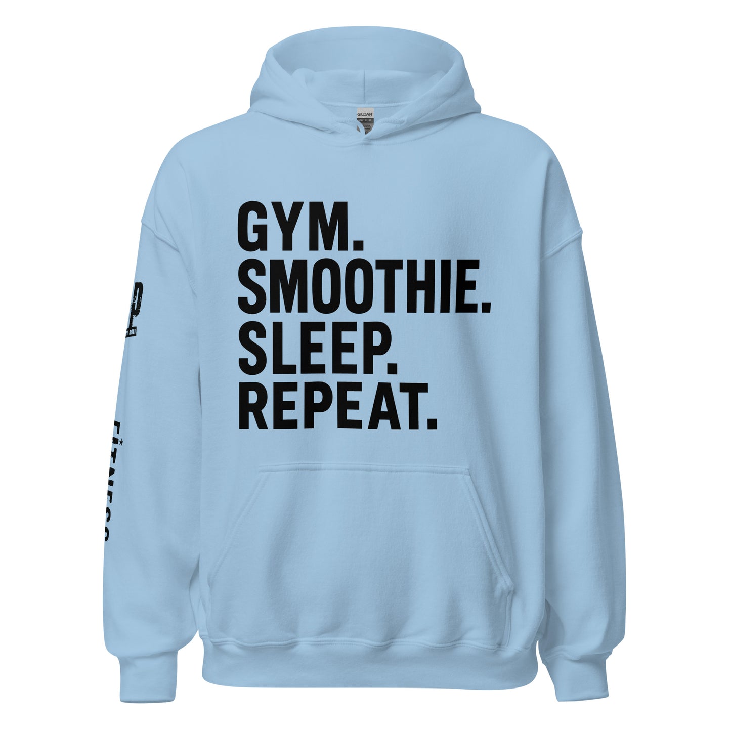 Bella + Canvas 3719 - Unisex Sponge Fleece Pullover Hoodie-NIP Gym-Smoothie-Sleep-Repeat