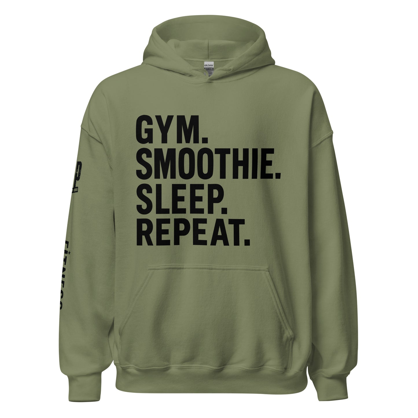 Bella + Canvas 3719 - Unisex Sponge Fleece Pullover Hoodie-NIP Gym-Smoothie-Sleep-Repeat