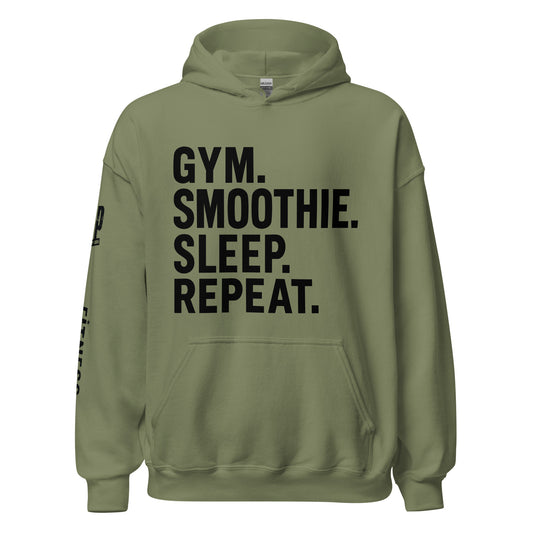 Bella + Canvas 3719 - Unisex Sponge Fleece Pullover Hoodie-NIP Gym-Smoothie-Sleep-Repeat