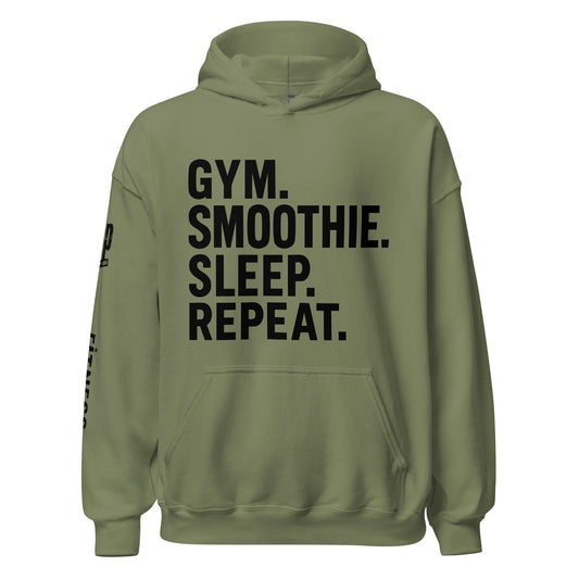 Bella + Canvas 3719 - Unisex Sponge Fleece Pullover Hoodie-NIP Gym-Smoothie-Sleep-Repeat