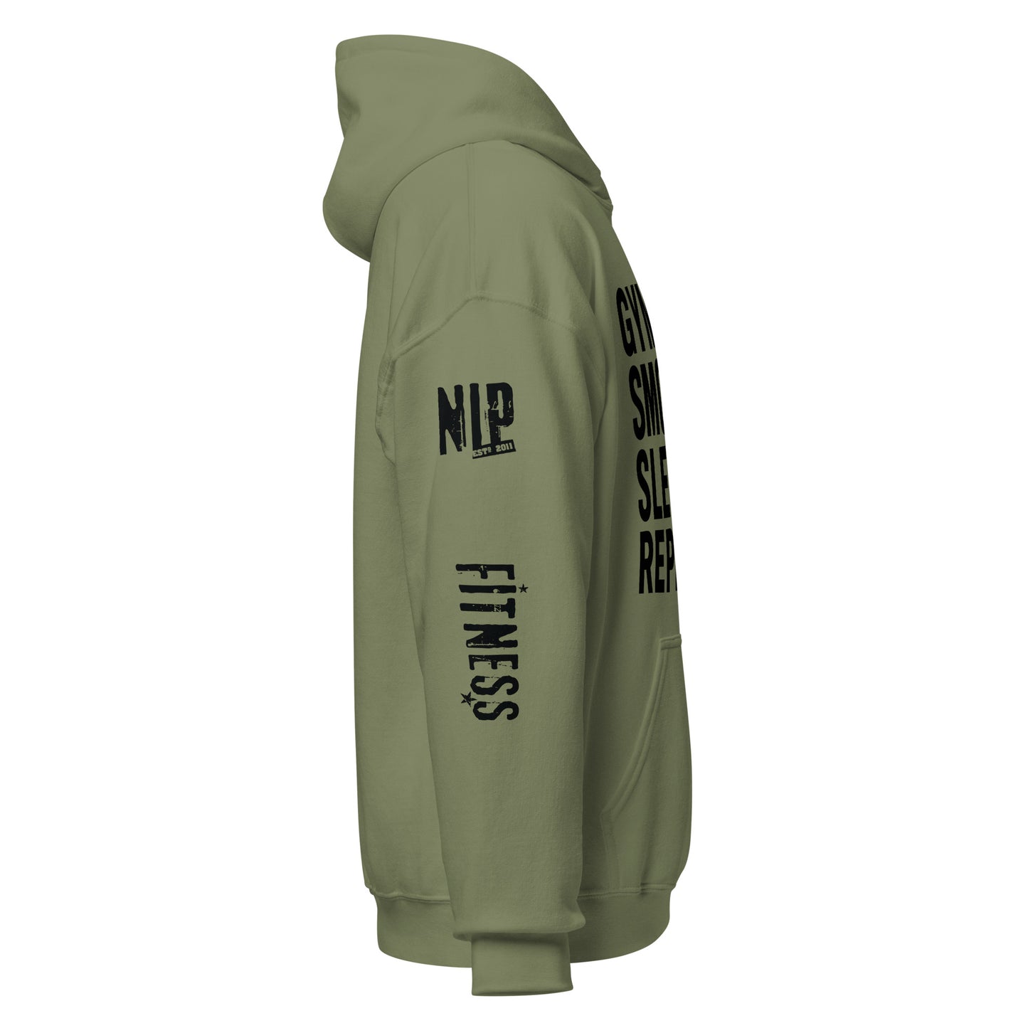 Bella + Canvas 3719 - Unisex Sponge Fleece Pullover Hoodie-NIP Gym-Smoothie-Sleep-Repeat