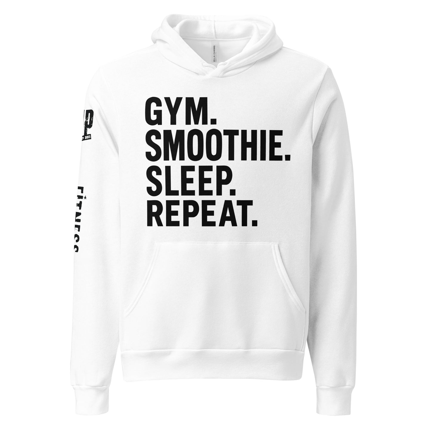 Bella + Canvas 3719 - Unisex Sponge Fleece Pullover Hoodie-NIP Gym-Smoothie-Sleep-Repeat