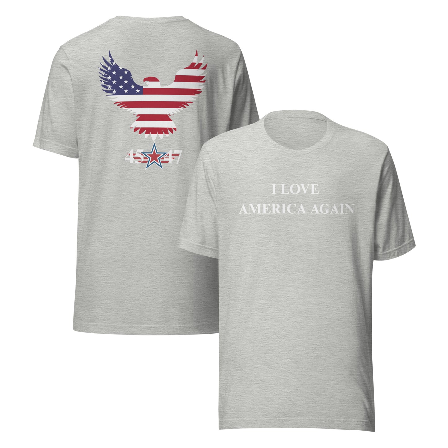 I LOVE AMERICA AGAIN-Bella + Canvas 3001 T-Shirt
