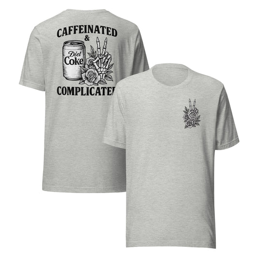 BELLA + CANVAS: CAFFEINATED & COMPLICATED- SUMMER T-SHIRT
