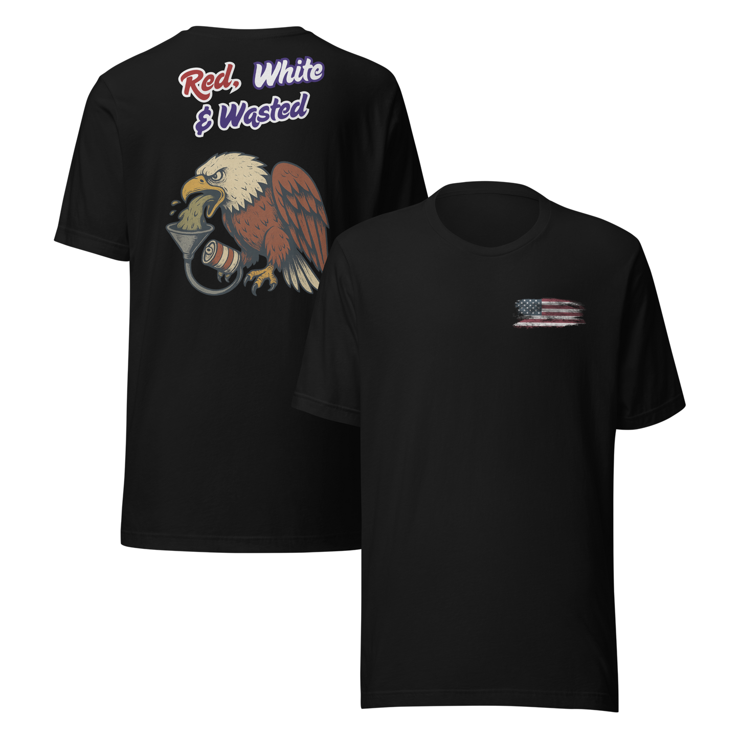RED, WHITE, & WASTED: BELLA +CANVAS T-SHIRT