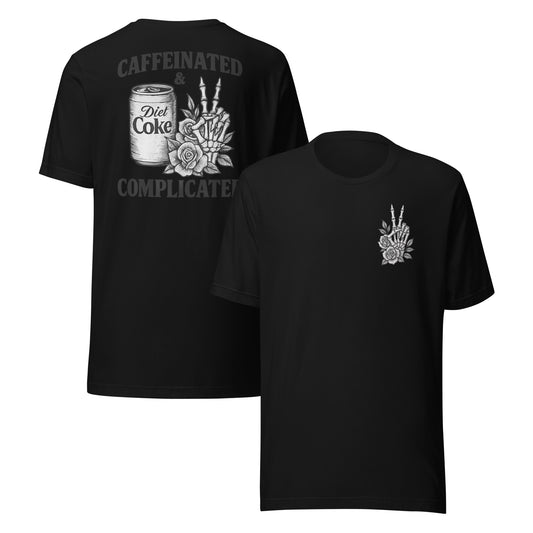 BELLA + CANVAS: CAFFEINATED & COMPLICATED- SUMMER T-SHIRT