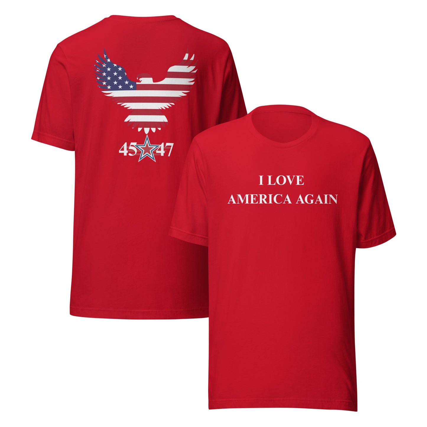 I LOVE AMERICA AGAIN-Bella + Canvas 3001 T-Shirt